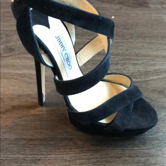 Jimmy Choo Black Strappy Heels - Picture 2 of 8